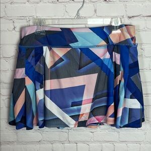 Athleta Electric Geo Speed Pleated Skort